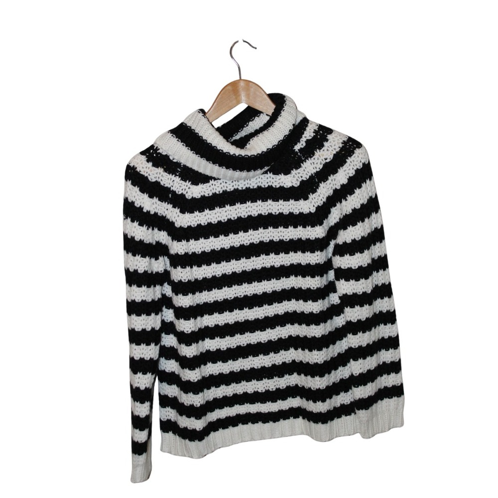 Catherine Malandrino WomenNovelty Stitch‎ Stripe Turtleneck Sweater S - Picture 2 of 3